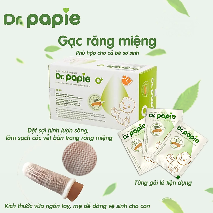 Tham Khảo tại ConCung: Combo 2 Gạc răng miệng Dr. Papie , nhận ngay nhiều Ưu đãi