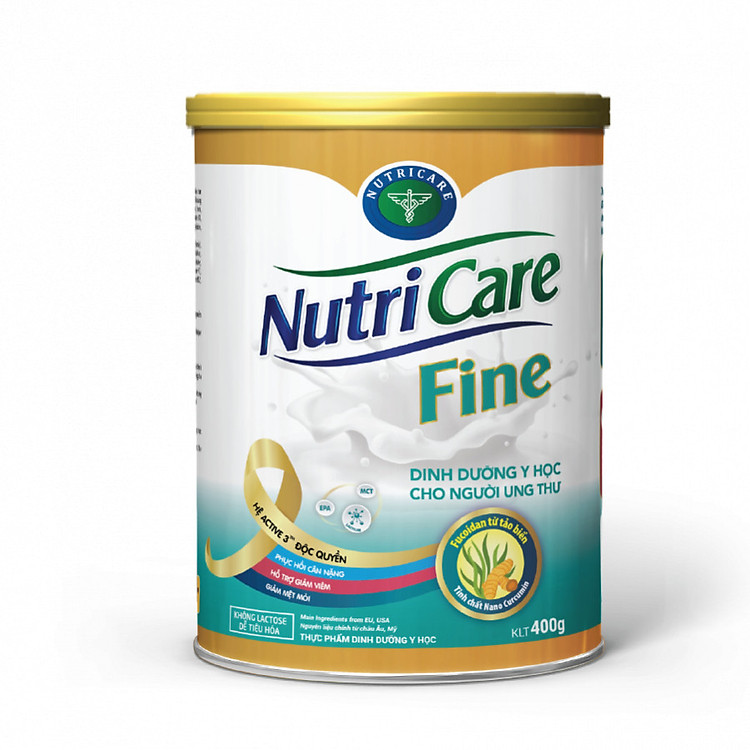 Sữa bột Nutricare Fine dinh dưỡng y học tăng cường miễn dịch cho bệnh nhân ung thư (400g)