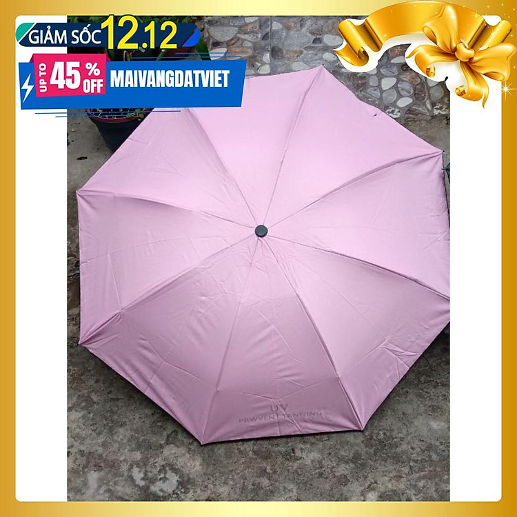 Ô dù che nắng che mưa cao cấp,ô gấp gọn,free ship,được chọn màu,màu hồng