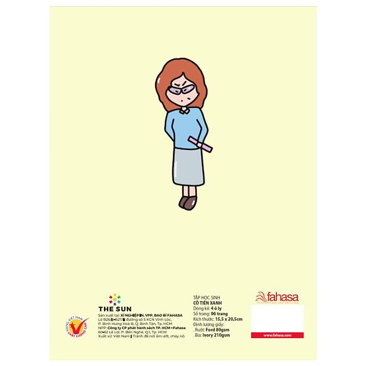 Tập Học Sinh Cô Tiên Xanh (4 ô ly, 96 trang, 100gsm) - Ảnh 3
