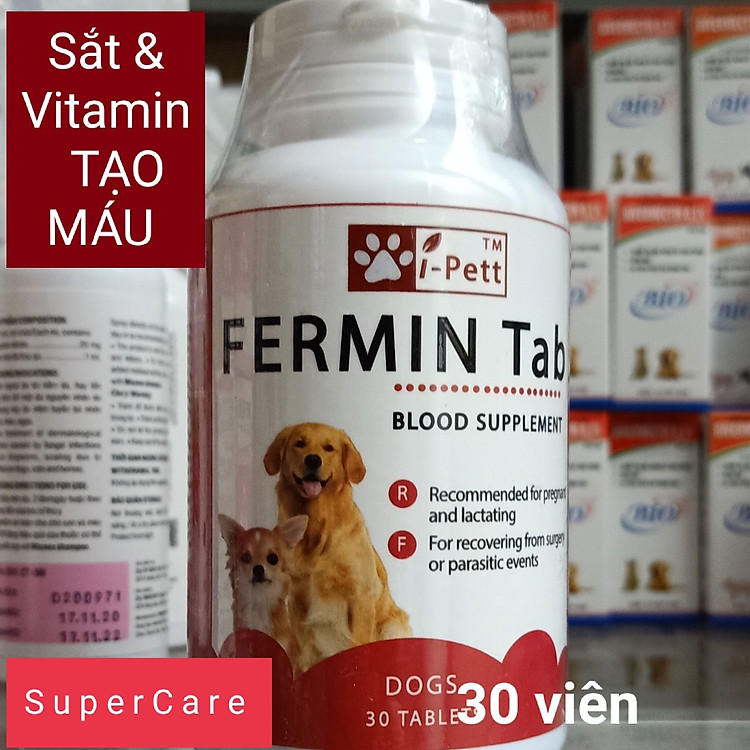 FERMIN TAB 30 Viên - Hỗ Trợ Tạo Máu Cho Chó