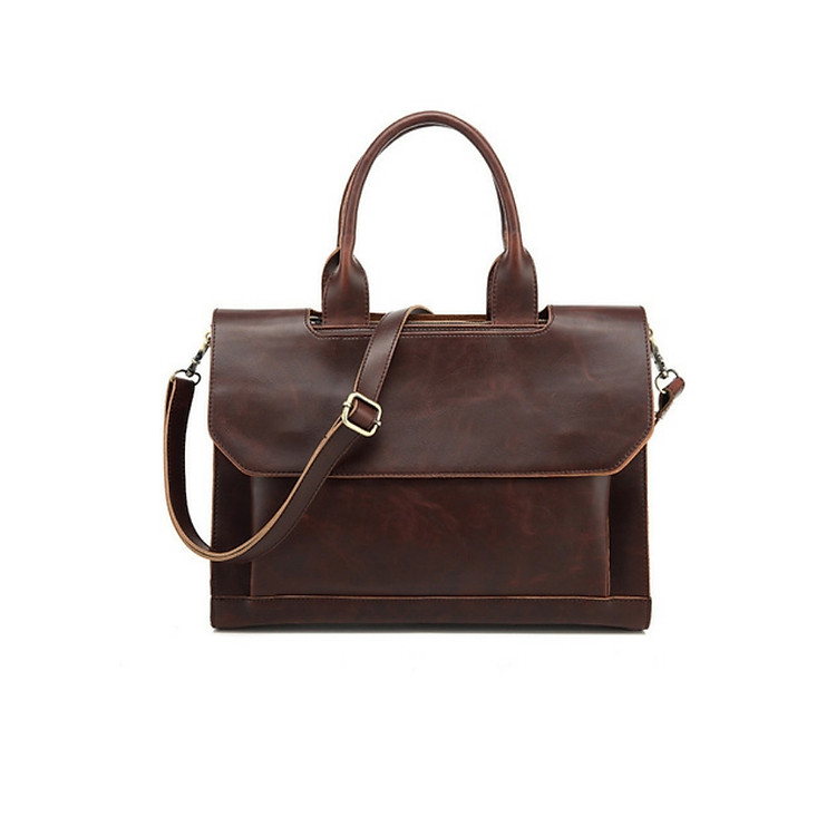 Cặp Da Công Sở Nam Cao Cấp PU Leather Đựng Vừa Laptop 13inch