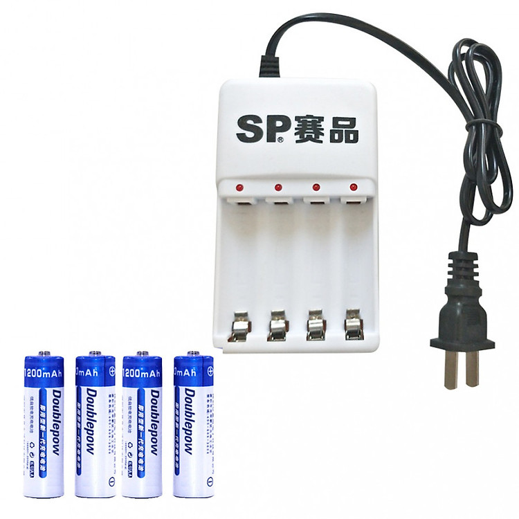 Bộ Sạc Pin SP-205 Kèm 4 Pin Tiểu Sạc AA 1200mAh AZONE