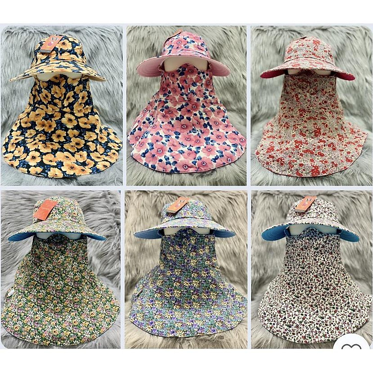 Nón vành khẩu trang chất liệu vải tole Thương hiệu Ngọc Vy nhiều màu bông nhắn tin để lựa chọn