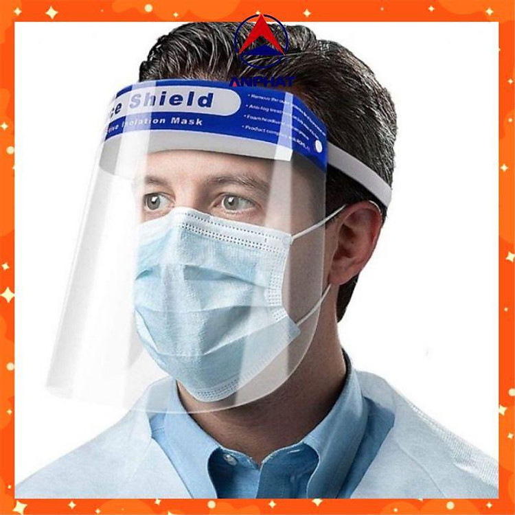 Tấm chắn chống giọt bắn Faceshield trong suốt phòng dịch covid tiện dụng