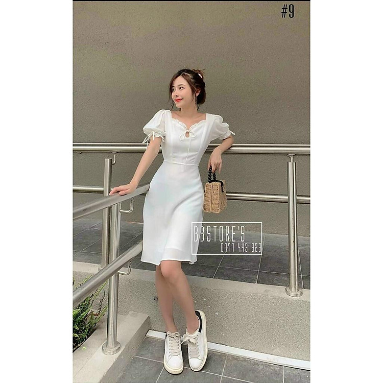 ĐẦM CỔ BÈO NHÚN TAY THỜI TRANG NỮ CAO CẤP