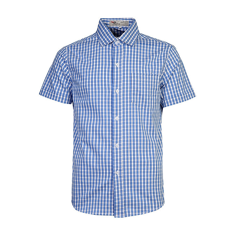Áo Sơ Mi Nam Ngắn Tay Sọc Caro Regular basic chuẩn cao cấp Pigofashion SMCR1902