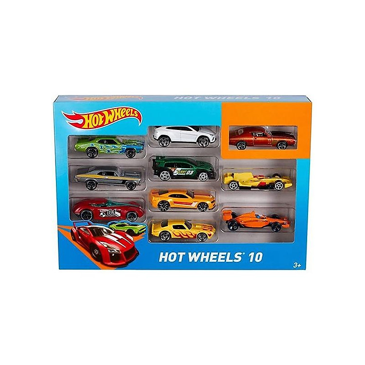 Bộ 10 Siêu Xe Hot Wheels Nhiều Màu Chính hãng Giá tốt - Hình ảnh 2