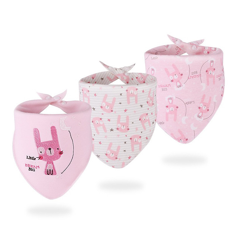 Bộ 3 yếm tam giác cotton cho bé
