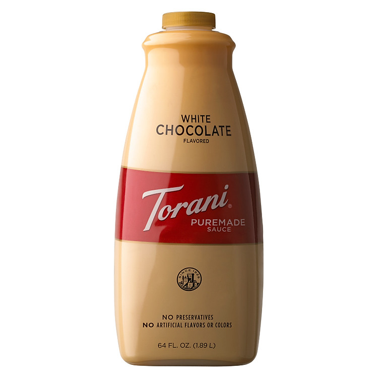 Sốt Socola Trắng Torani Puremade White Chocolate Flavored Sauce 1,89L Mỹ