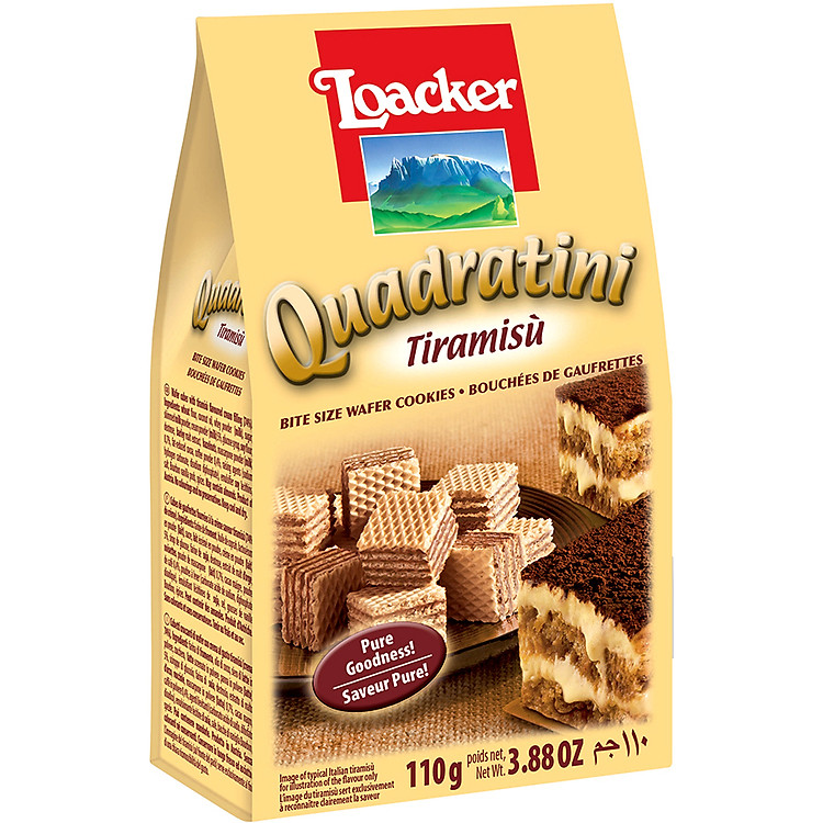 Bánh Xốp Quadratini Tiramisu Loacker (110g)