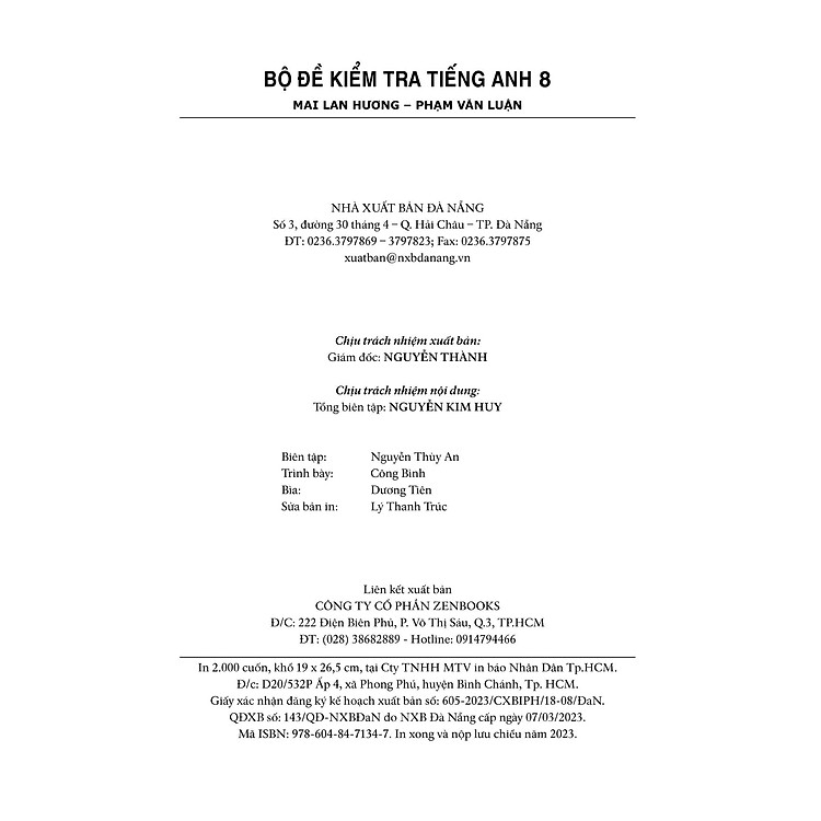 Bộ Đề Kiểm Tra Tiếng Anh 8 (Chương Trình Thí Điểm) - Ảnh 4