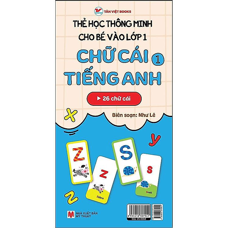 Sách Thẻ Học Thông Minh Cho Bé Vào Lớp 1: 26 Chữ Cái Tiếng Anh