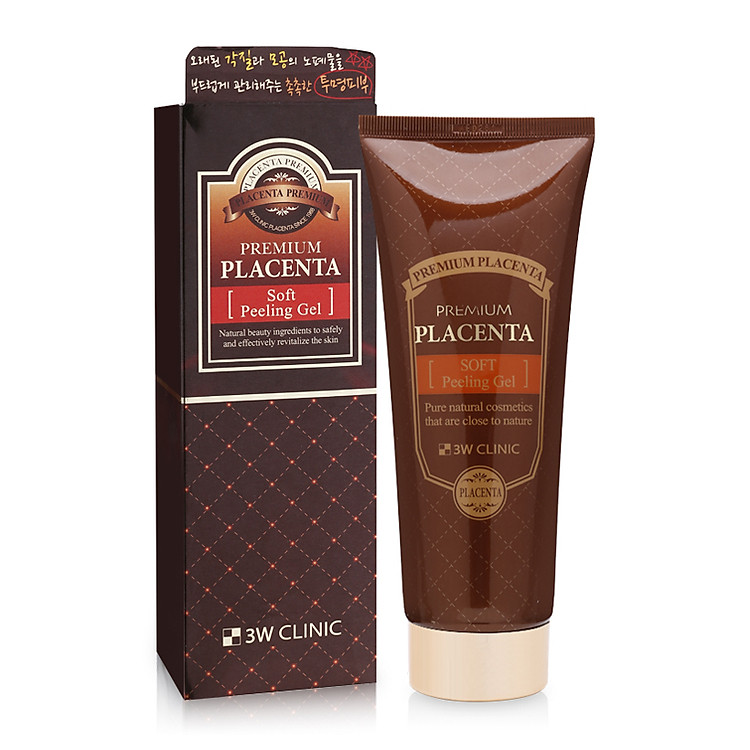 Gel tẩy tế bào chết chiết xuất nhau thai cừu 3W Clinic Premium Placenta Soft Peeling Gel 180ml