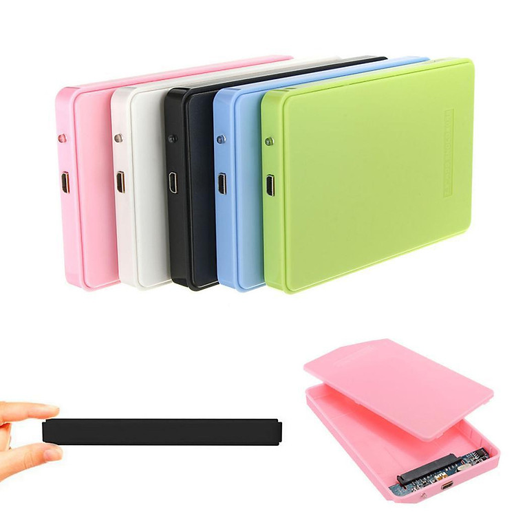 2.5" USB 3.0 Hard Drive External Enclosure HDD SSD Sata Disk Box Case White