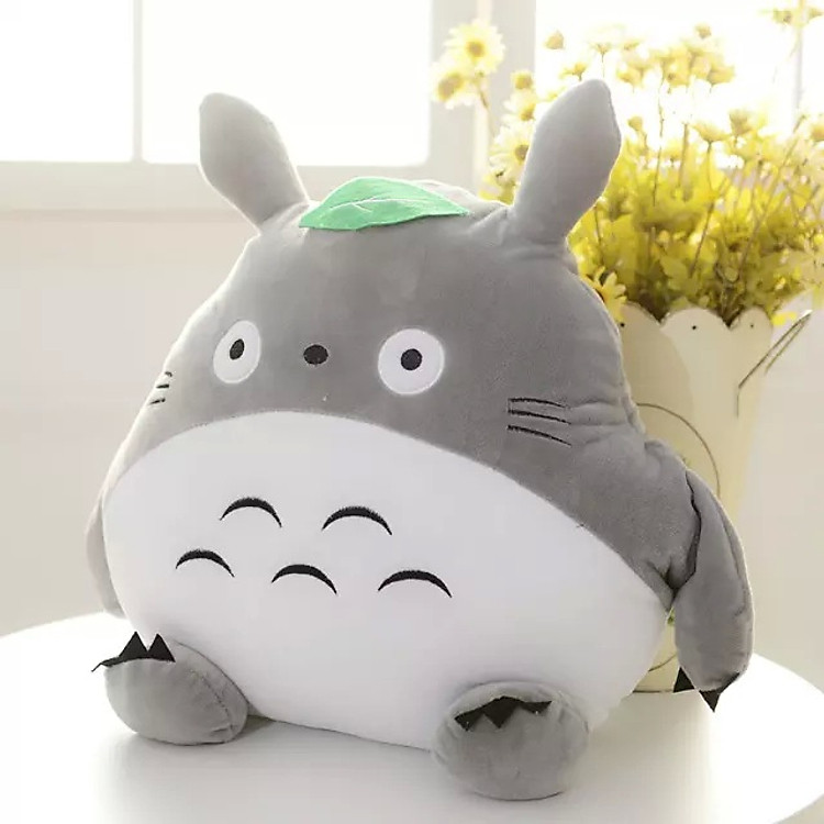 Bộ Mền Gối Văn Phòng Tiện Lợi Hình TOTORO Tròn Siêu Mịn 38x33cm