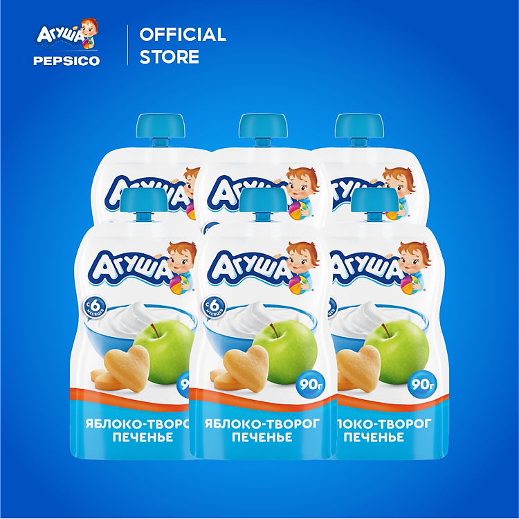 Combo 6 Gói Trái Cây Nghiền Agusha Hàng chuẩn Giá tốt