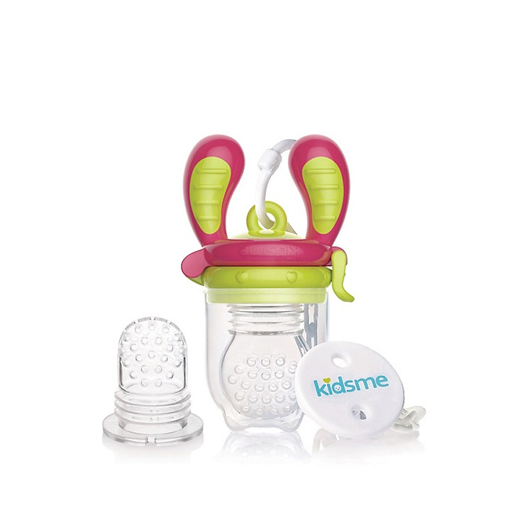 Bộ Túi Nhai Trái Cây, Thịt, Cá Chống Hóc Silicone KIDSME Và 1 Đầu Nhai Size L