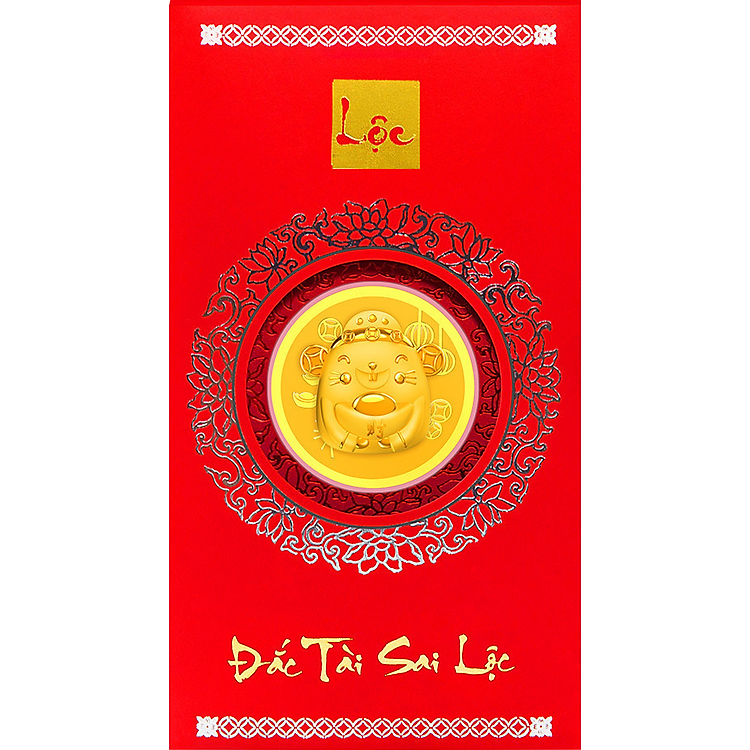 Bao lì xì vàng 24K Kim Tý 2020 - Mẫu 2 - ANCARAT
