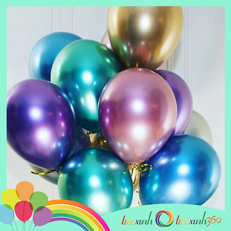 Bóng Bóng Trang Trí Tiệc Chrome Size 10” (Nhiều Màu)