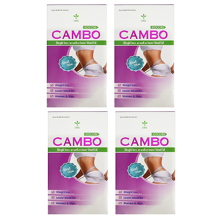 Combo 4 hộp Thực phẩm bảo vệ sức khỏe dùng 2 tháng hỗ trợ giảm cân an toàn với Rocori
