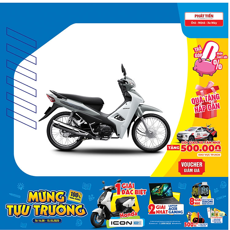 Xe máy Honda Wave Alpha 2024 Phiên bản Cổ Điển