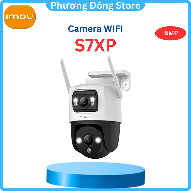 Camera Wifi IMOU 2 Mắt Ngoài Trời S7XP Cruiser Dual 6MP/10MP, quay 360 độ, đàm thoại 2 chiều - Hàng chính hãng