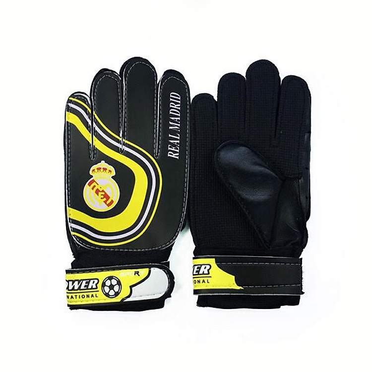 Găng Tay Thủ Môn Cao Cấp Bắt Siêu Dính Bóng Realmadrid Trẻ Em ( Freesize )
