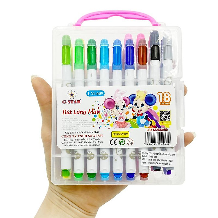 Hộp Bút Lông Màu Gstar 609-18 (18 chiếc) - Ảnh 3