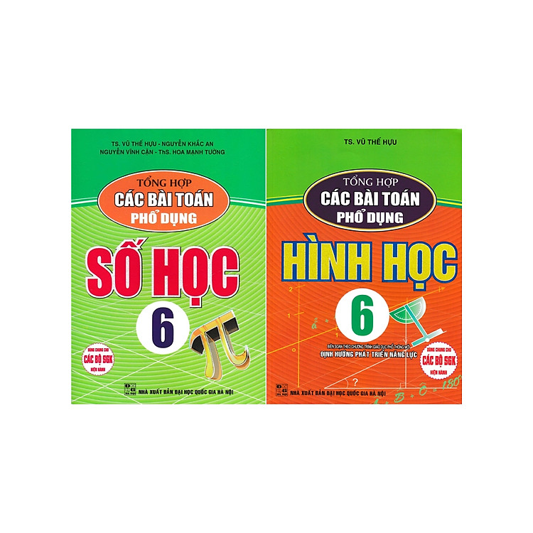 Combo Tổng Hợp Các Bài Toán Phổ Dụng Số Học + Hình Học 6 (Dùng Chung Cho Các Bộ SGK Hiện Hành) (Bộ 2 Cuốn) _HA