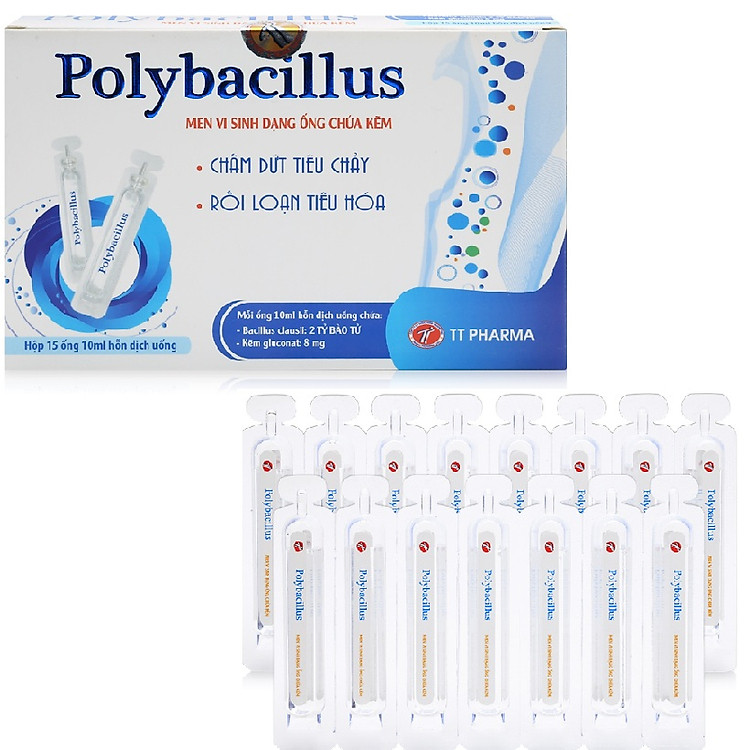 Men vi sinh dạng ống Polybacillus chứa kẽm chống rối loạn tiêu hóa ở trẻ