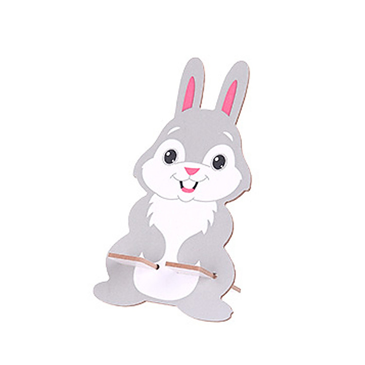Wooden Mobile Phone Holder Stand Cute Cartoon Bunny Desktop Phone Support Tablet Bracket Cellphone Mount