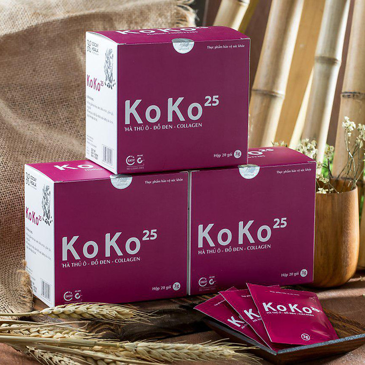 Thực phẩm chức năng Cao khô Hà thủ ô Collagen làm đen tóc đẹp da KoKo 25
