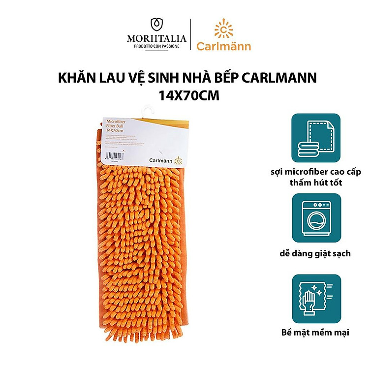 Khăn lau vệ sinh nhà bếp Carlmann mềm mại thấm hút tốt CM100163