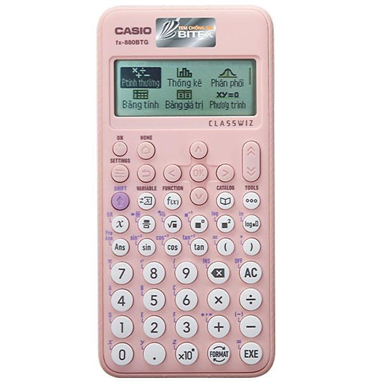 Máy Tính CASIO FX-880BTG – Màu Hồng