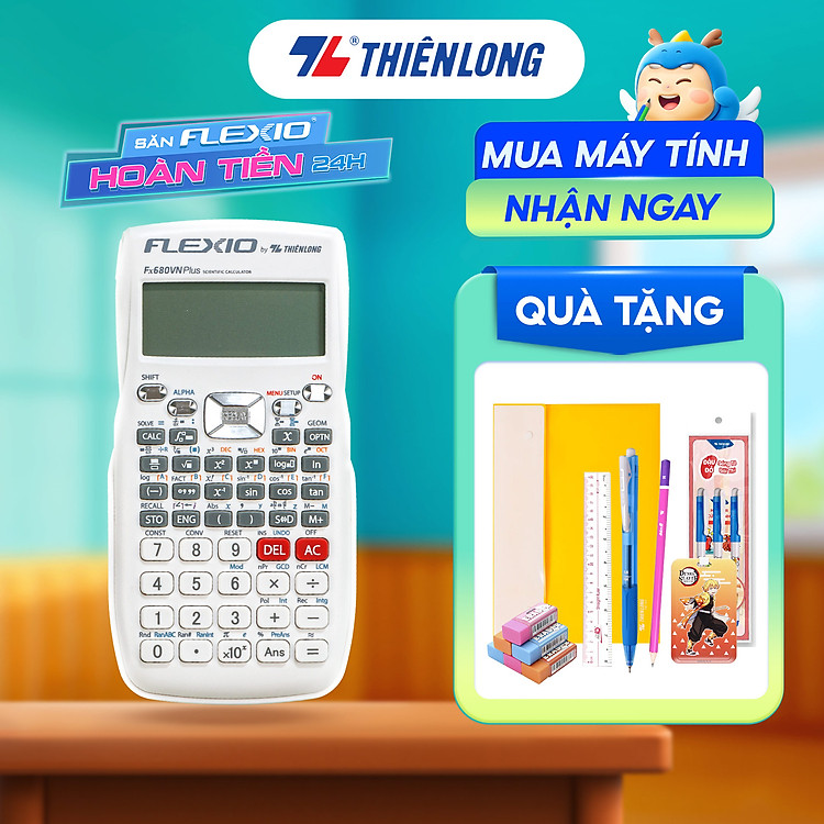 Máy Tính Khoa Học Thiên Long Flexio Fx680VN Plus – Xanh