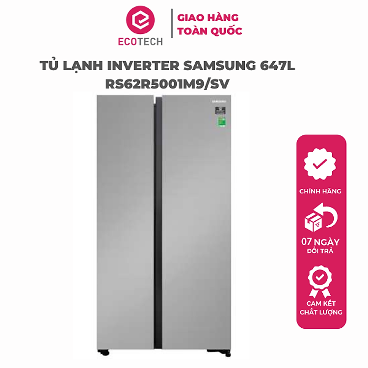 Tủ Lạnh Side By Side Inverter Samsung RS62R5001M9/SV (647L) - Hàng Chính Hãng
