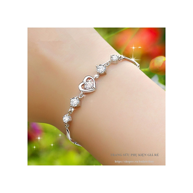 Lắc tay nữ thời trang trái tim xinh xắn LT30