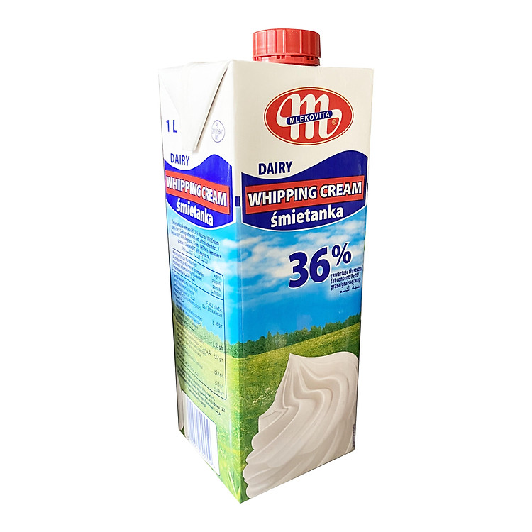 Kem Whipping Cream Tiệt Trùng 36% Mlekovita 1000ml