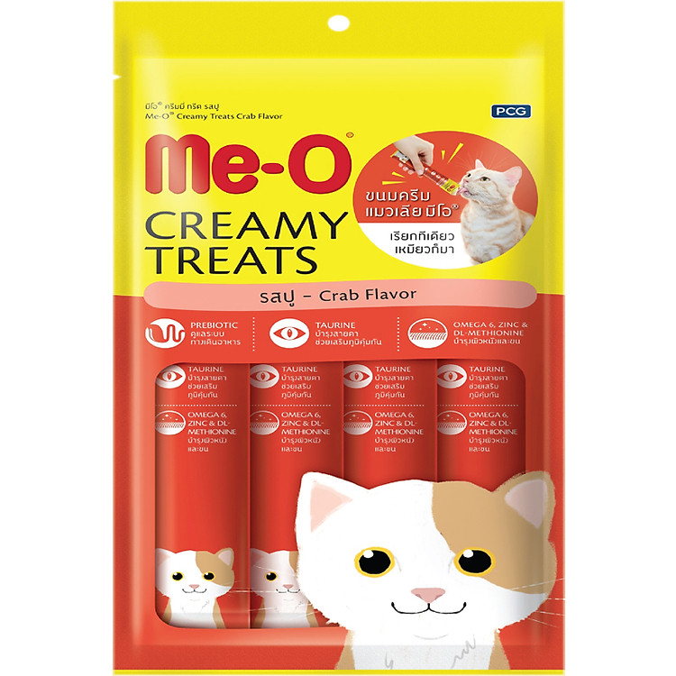 Đồ Ăn Mèo Me-O Bánh Thưởng Dạng Kem Vị Cua (60g)
