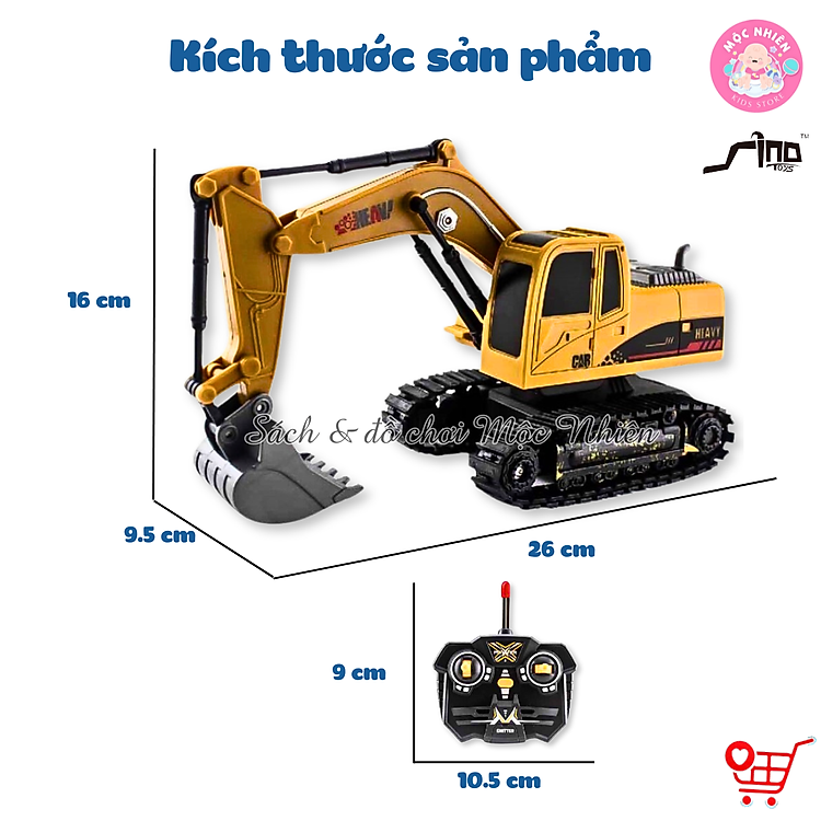 Xe Điều Khiển 1:24 - Máy Xúc SINO Chính hãng Giá rẻ - Hình ảnh 4