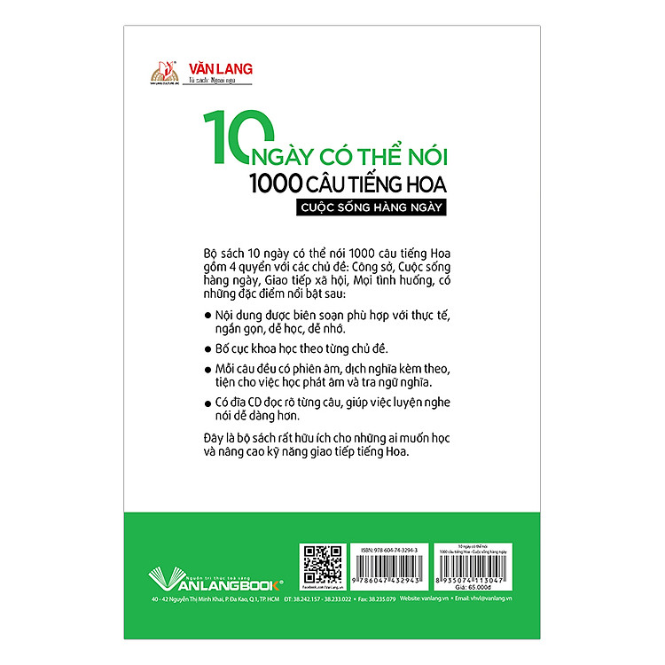 10 Ngày Có Thể Nói 1000 Câu Tiếng Hoa Cuộc Sống Hàng Ngày - Ảnh 2