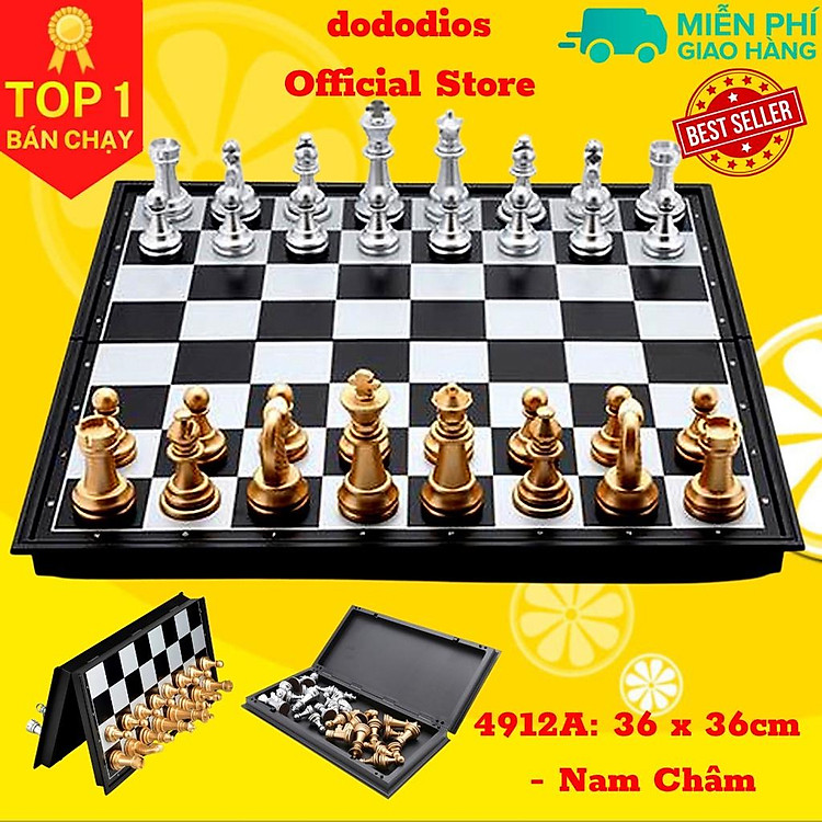 Cờ vua nam châm cao cấp 36x36cm Chính hãng Giá rẻ - Hình ảnh 4