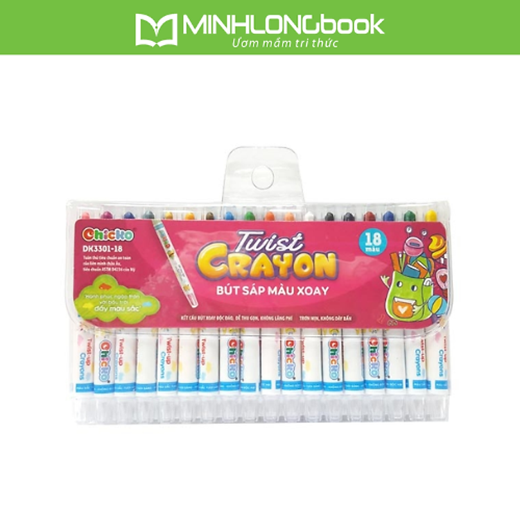 Bút Sáp Màu Xoay DK 3301-18 (18 màu)