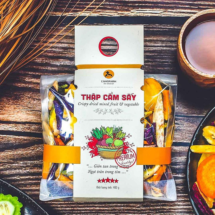Thập cẩm sấy L'angfarm, 400g, bịch, mẫu mawashi