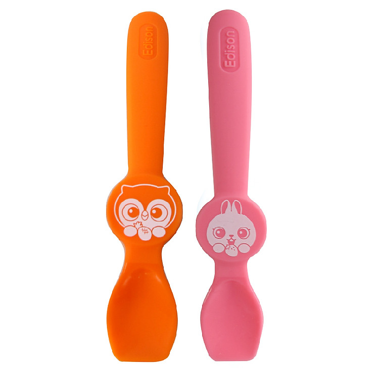 Set 2 thìa Silicon Edison cho bé Chính hãng Tiết kiệm - Hình ảnh 4