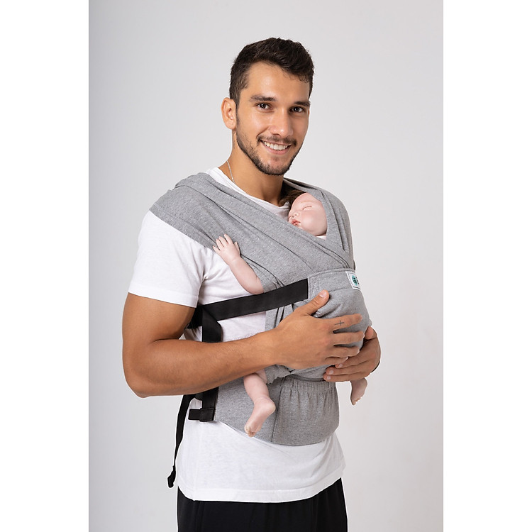 Địu vải BUBI Gen 3 - Xám Tiêu Chính hãng Ưu đãi - Hình ảnh 3