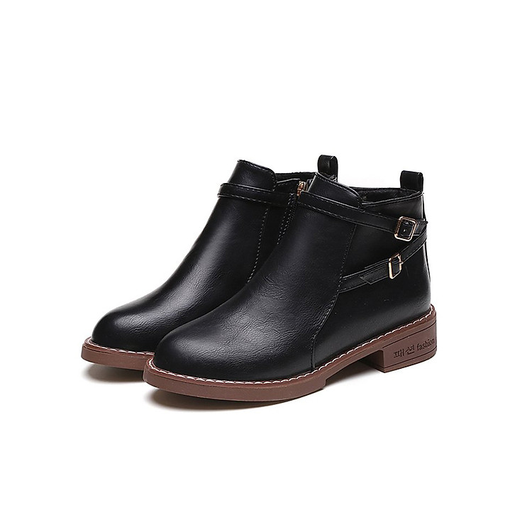 Giày Boot nữ thời trang khóa kéo B090D