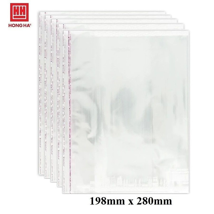 Set 5 tập bọc vở / bọc sách giáo khoa - Bọc bao tập vở nilon Hồng Hà 3269 / 3245 / 3157 / 3531