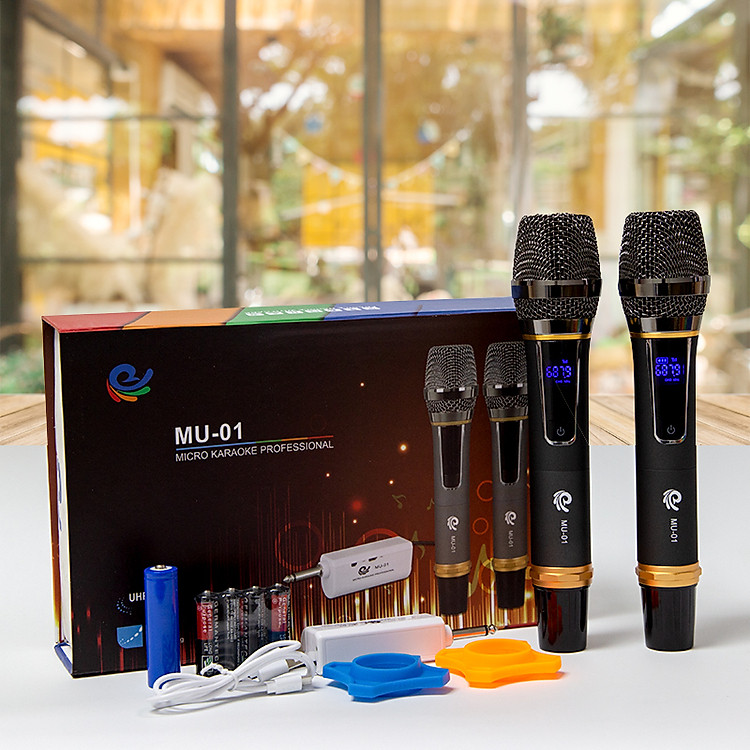Bộ 2 Micro Không Dây Hát Karaoke Cực Hay, Kết Nối Với Loa Kéo, Amply Bằng Đầu Thu Mini, Vỏ Mic Bằng Hợp Kim Chống Rơi Vỡ - Chính Hãng